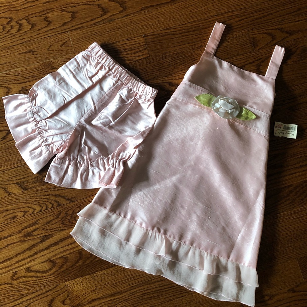 NWT Baby Boo Silk Dress With Bloomer